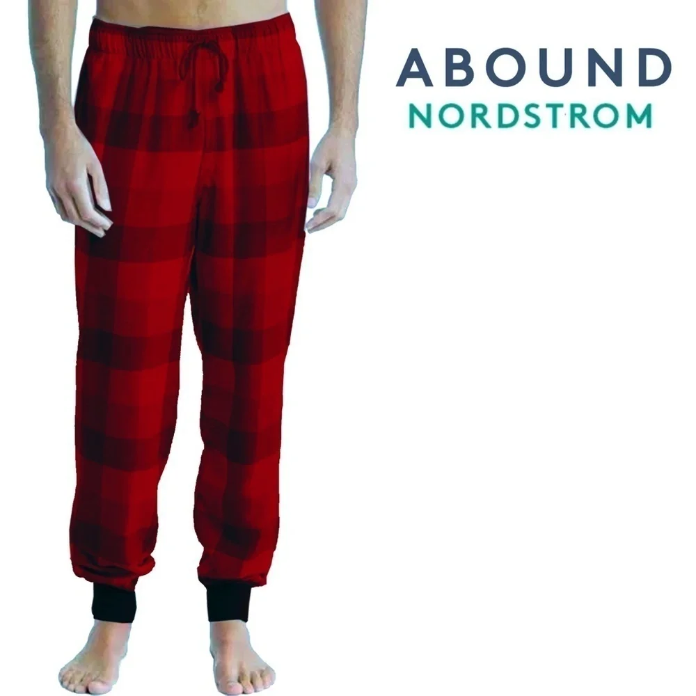 Nordstrom ABOUND Flannel Jogger Pants Buffalo Plaid Fitness Streetwear PJ NWOT - Picture 9 of 11